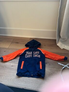 Harley-Davidson toddler boys' full-zip hooded sweatshirt size 3T